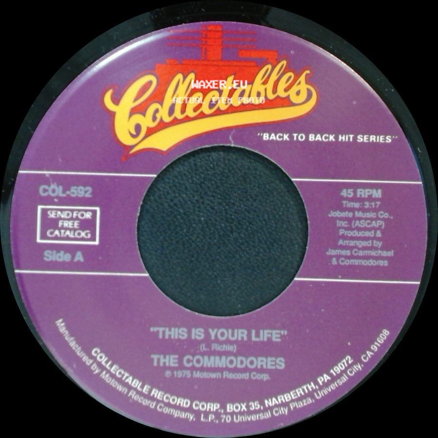 The Commodores - This Is Your Life / Sweet Love side A
