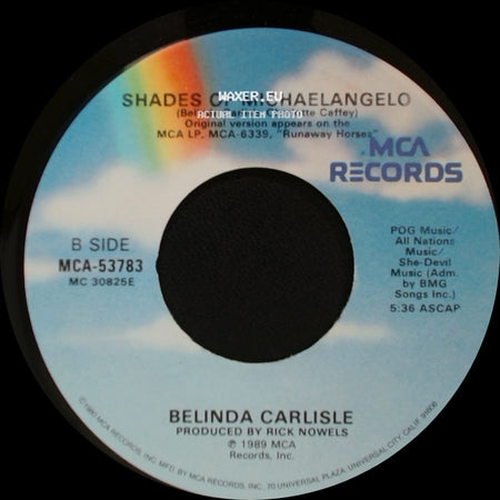 Belinda Carlisle - Summer Rain / Shades Of Michaelangelo side B