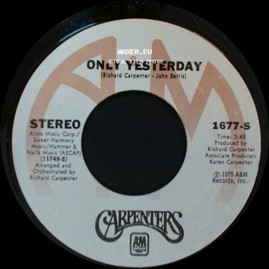 Carpenters - Only Yesterday / Happy side A