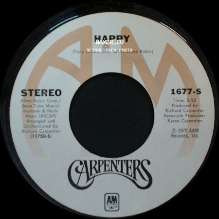 Carpenters - Happy / Only Yesterday side A
