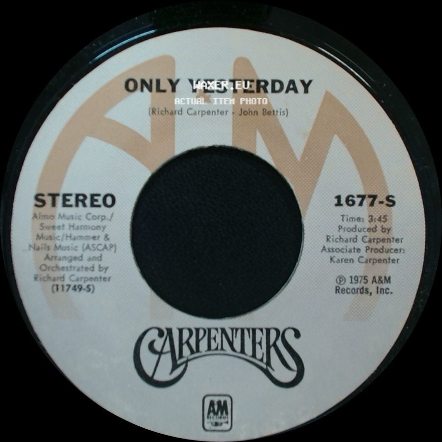 Carpenters - Happy / Only Yesterday side B
