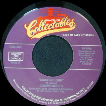 Commodores - Machine Gun / I Feel Sanctified side A