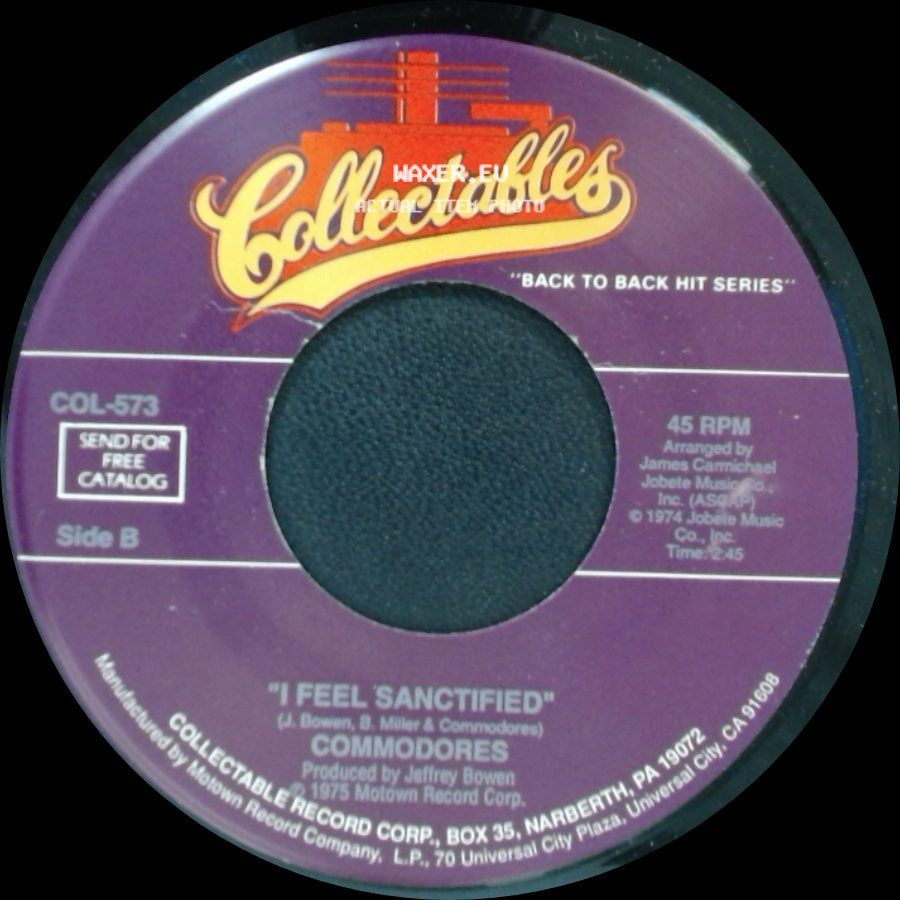 Commodores - Machine Gun / I Feel Sanctified side B