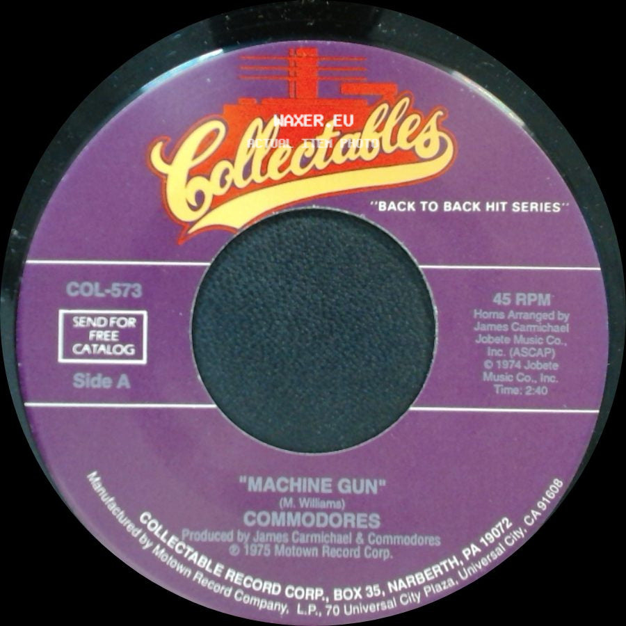 Commodores - Machine Gun / I Feel Sanctified side A
