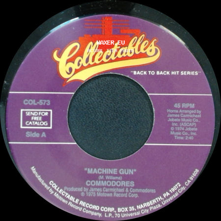Commodores - Machine Gun / I Feel Sanctified side A