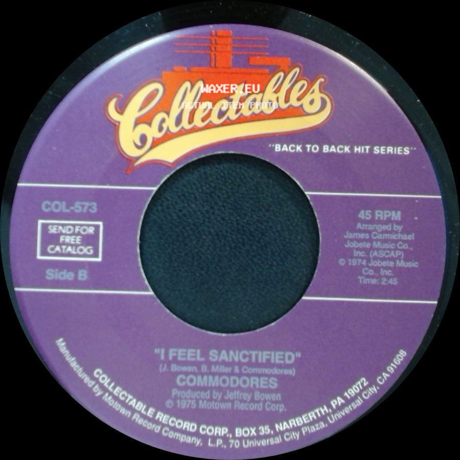 Commodores - Machine Gun / I Feel Sanctified side B