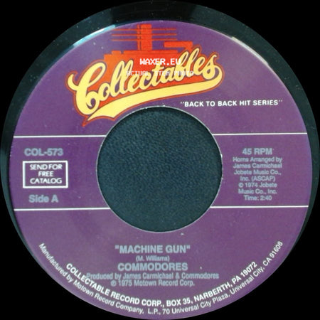 Commodores - Machine Gun / I Feel Sanctified side A
