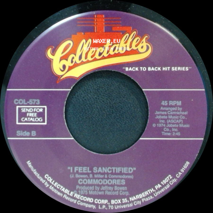 Commodores - Machine Gun / I Feel Sanctified side B