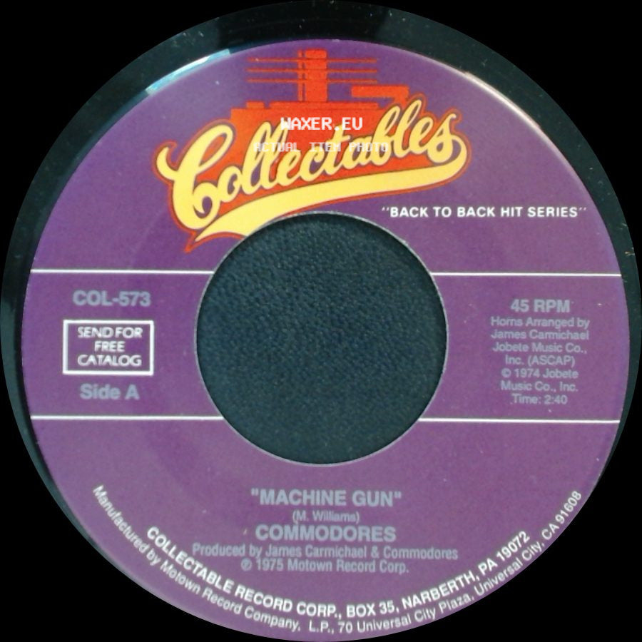 Commodores - Machine Gun / I Feel Sanctified side A