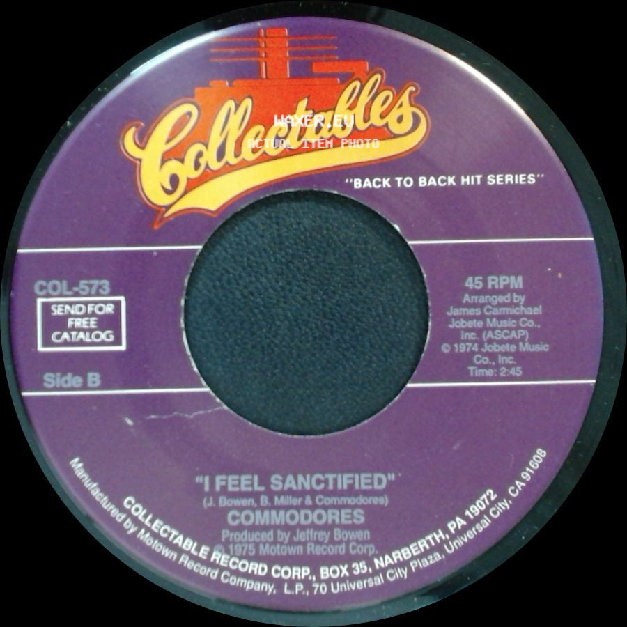 Commodores - Machine Gun / I Feel Sanctified side B