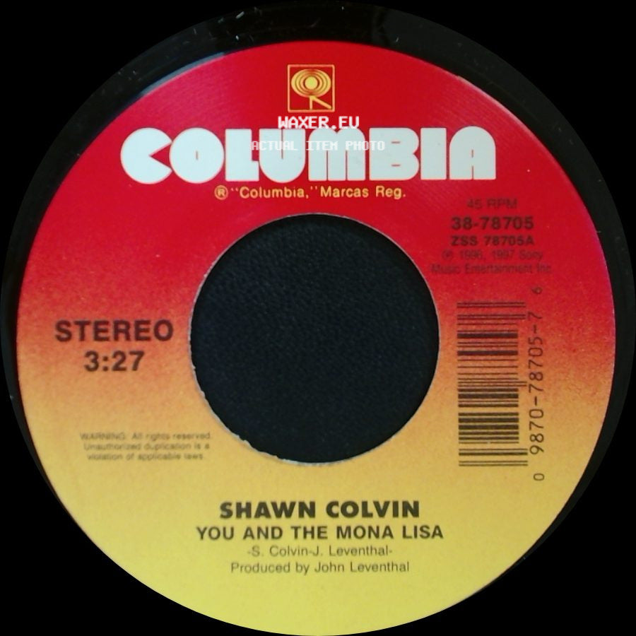 Shawn Colvin - Ricochet In Time (Live) / You And The Mona Lisa side B