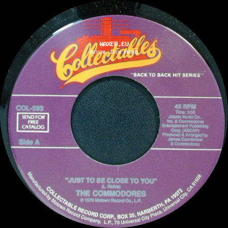 The Commodores - Just To Be Close To You / Fancy Dancer side A