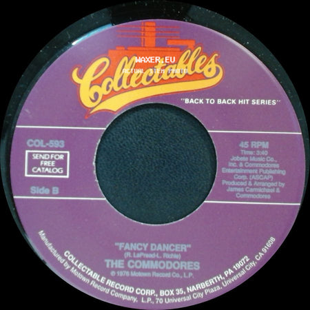 The Commodores - Just To Be Close To You / Fancy Dancer side B