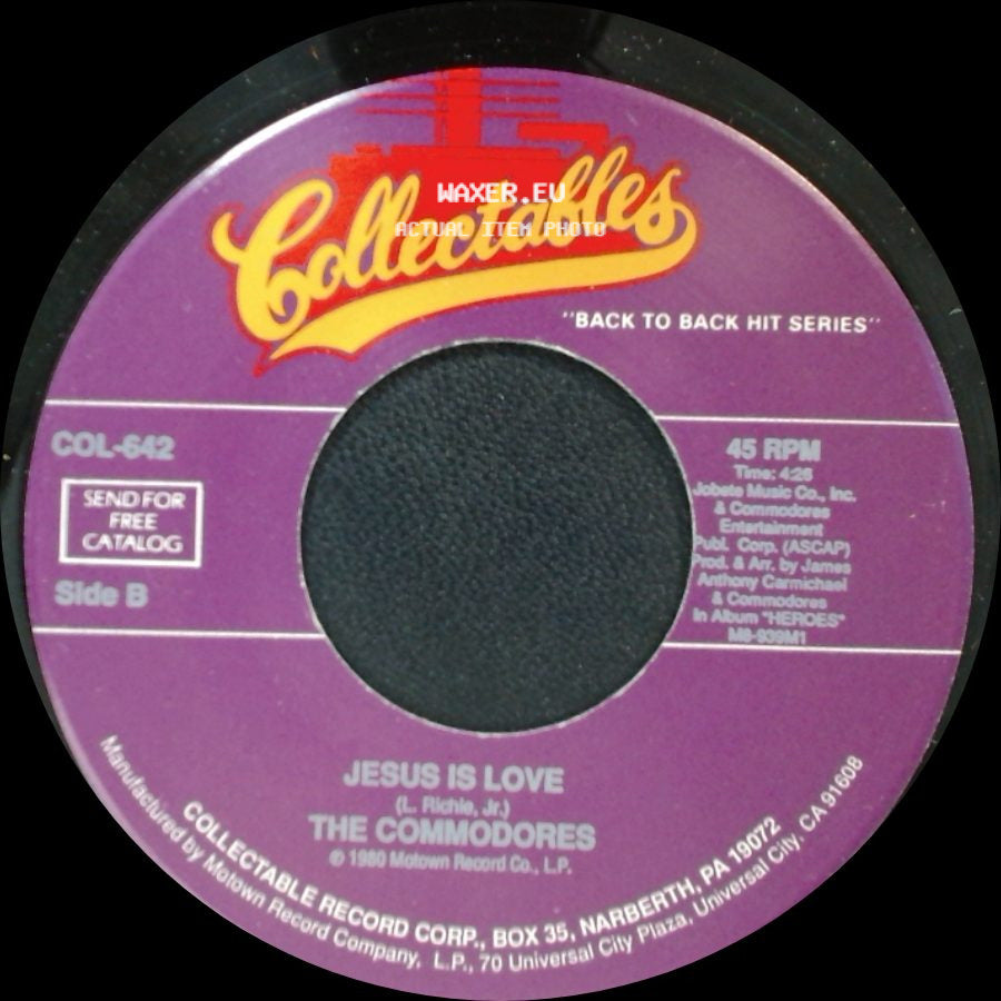 The Commodores - Lady (You Bring Me Up) / Jesus Is Love side B