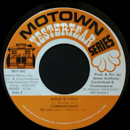 Commodores - Lady (You Bring Me Up) / Jesus Is Love side B