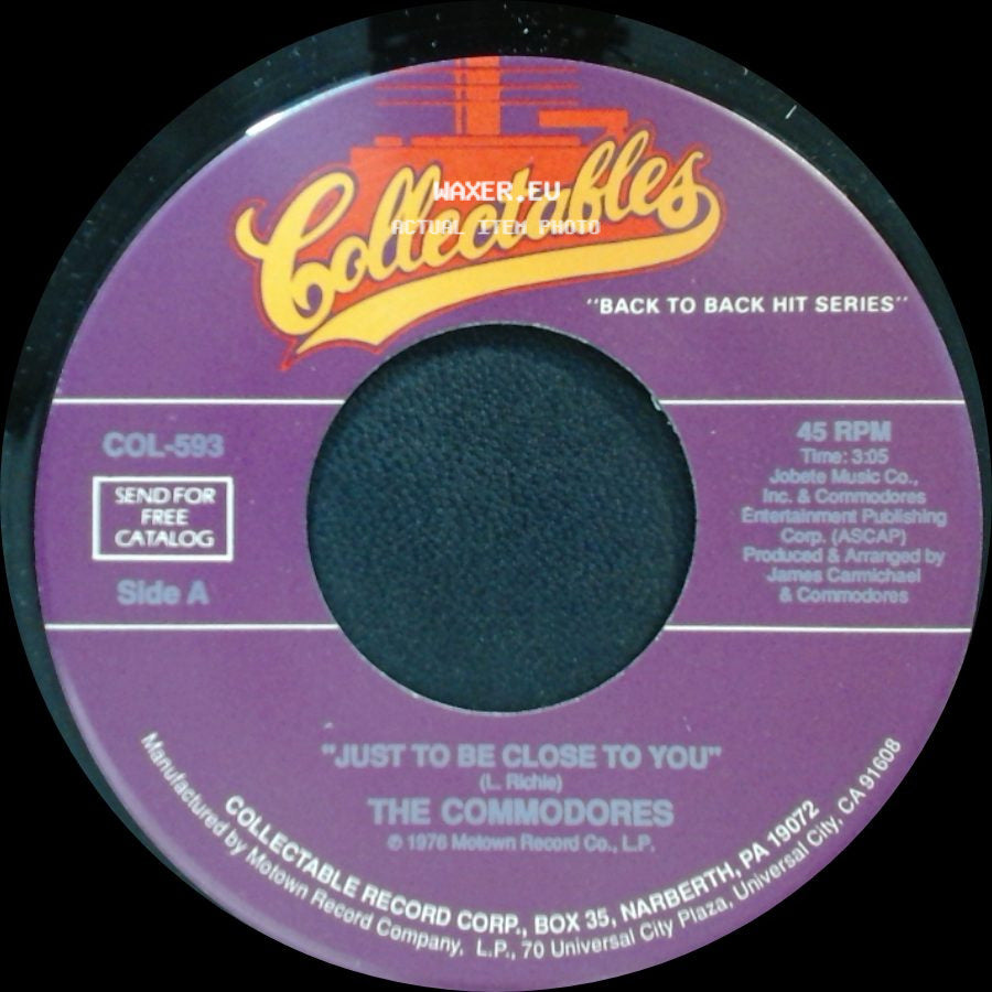 The Commodores - Just To Be Close To You / Fancy Dancer side A
