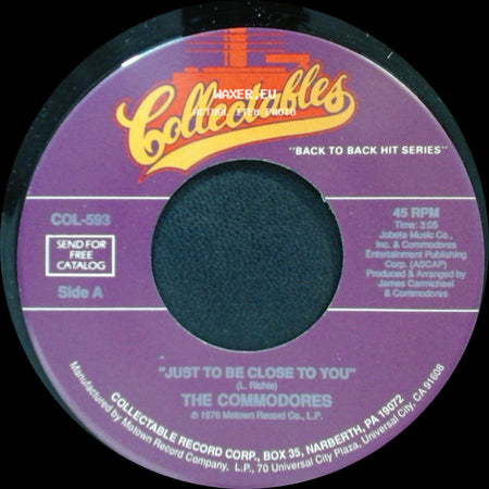 The Commodores - Just To Be Close To You / Fancy Dancer side A