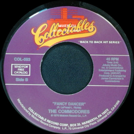 The Commodores - Just To Be Close To You / Fancy Dancer side B