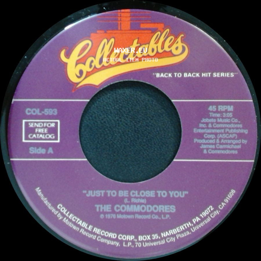 The Commodores - Just To Be Close To You / Fancy Dancer side A