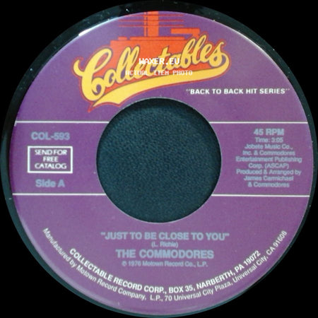 The Commodores - Just To Be Close To You / Fancy Dancer side A