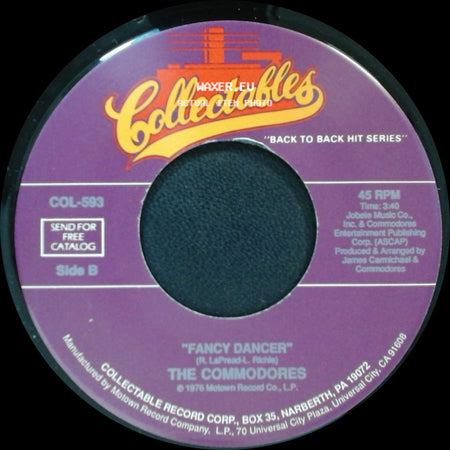 The Commodores - Just To Be Close To You / Fancy Dancer side B