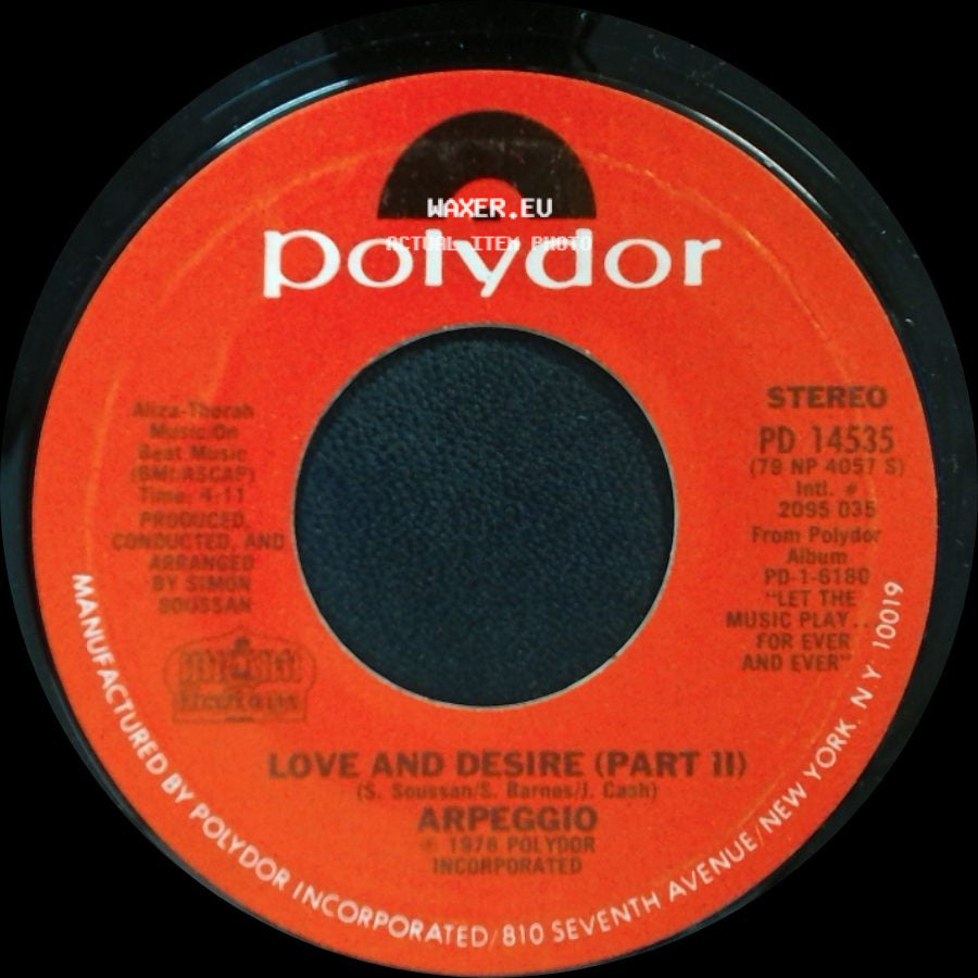 Arpeggio - Love And Desire (Part Ii) / Love And Desire (Part I) side A