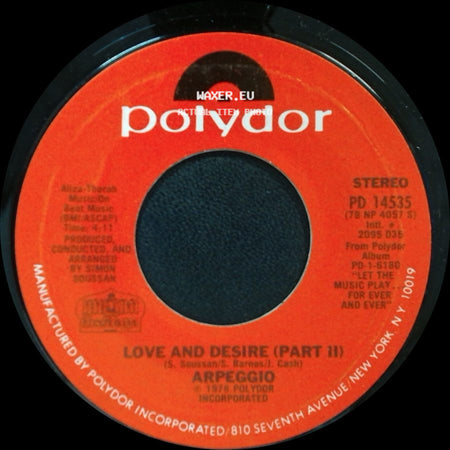 Arpeggio - Love And Desire (Part Ii) / Love And Desire (Part I) side A