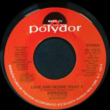 Arpeggio - Love And Desire (Part Ii) / Love And Desire (Part I) side B