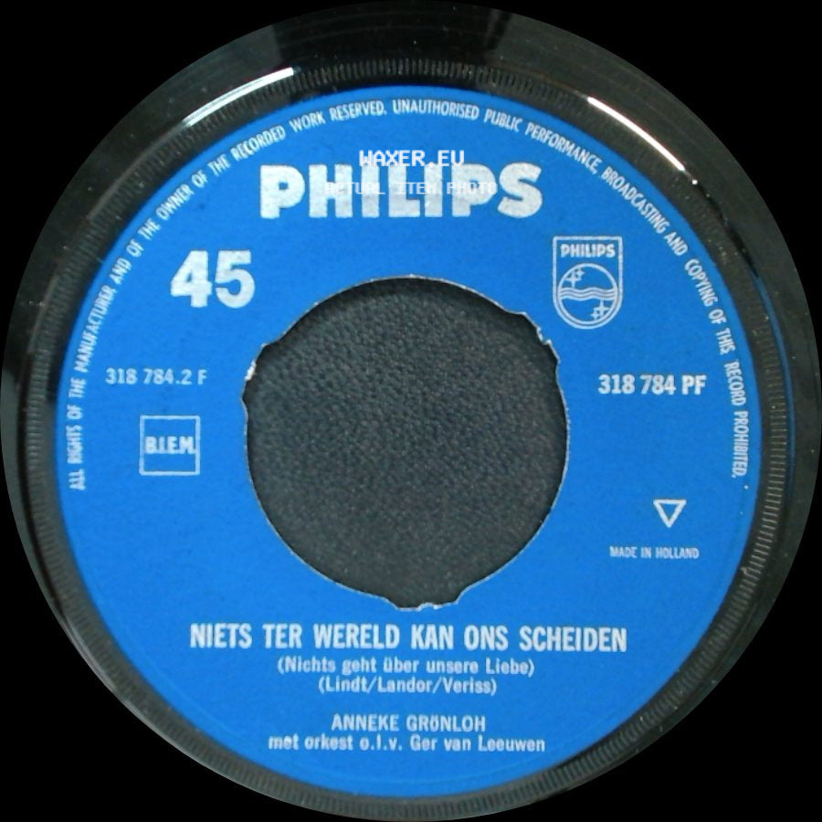 Anneke Gronloh - Paradiso / Niets Ter Wereld Kan Ons Scheiden side B