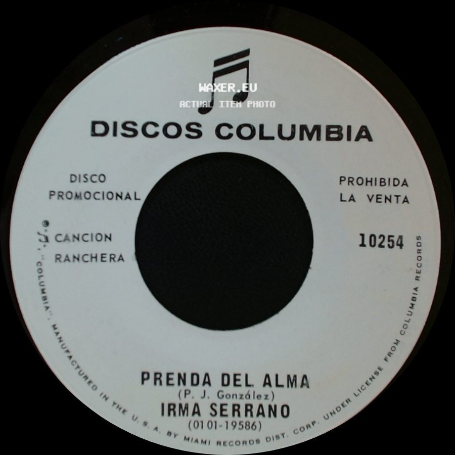 Irma Serrano - Prenda Del Alma / La Tumba De Villa side A
