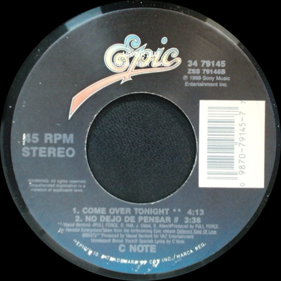 C Note - Wait Till I Get Home / Come Over Tonight / No Dejo De Pensar side B