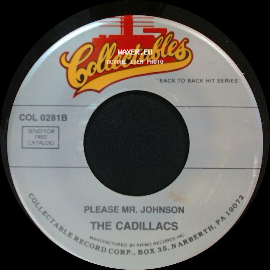 The Cadillacs - Please Mr. Johnson / Speedo Is Back side A