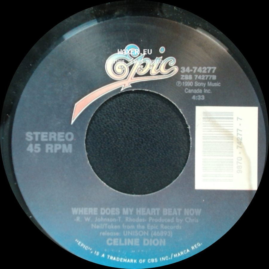 Celine Dion - If You Asked Me To / Where Does My Heart Beat Now side B