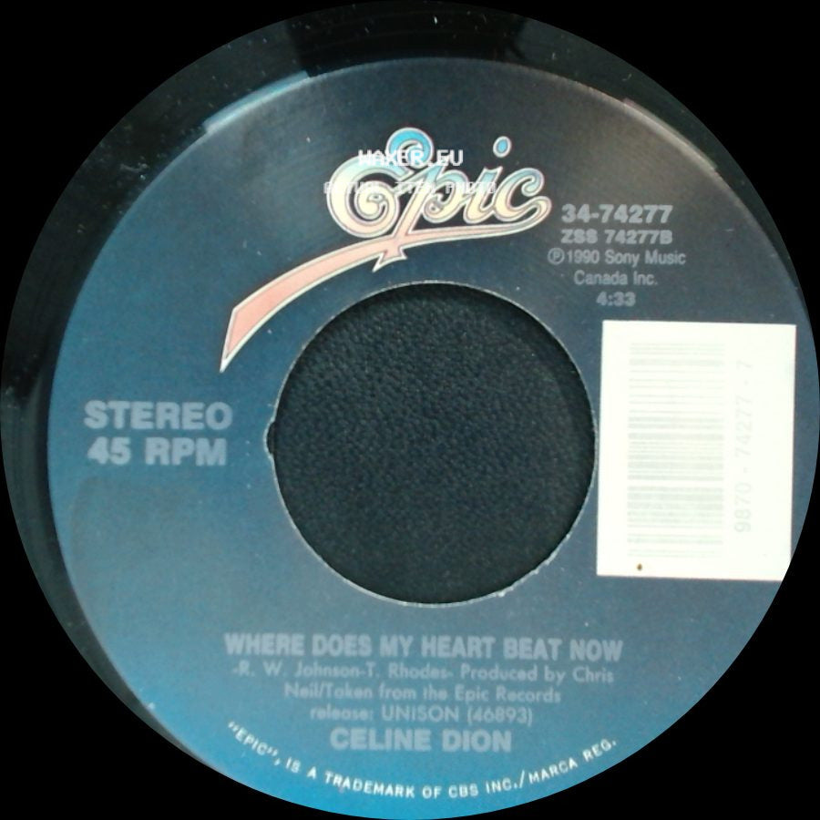 Celine Dion - Where Does My Heart Beat Now / If You Asked Me To side A