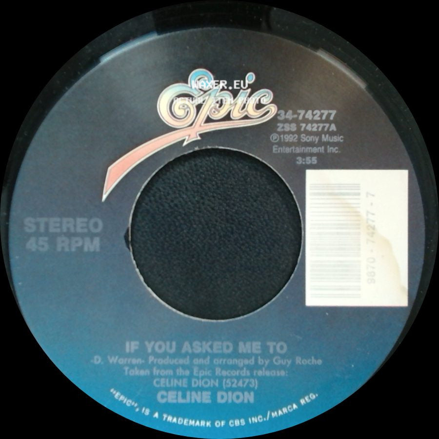 Celine Dion - Where Does My Heart Beat Now / If You Asked Me To side B