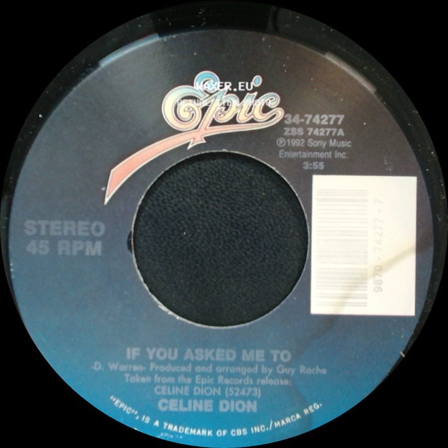 Celine Dion - Where Does My Heart Beat Now / If You Asked Me To side B