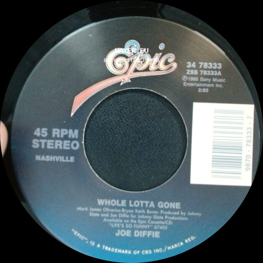 Joe Diffie - Whole Lotta Gone / Back To The Cave side A