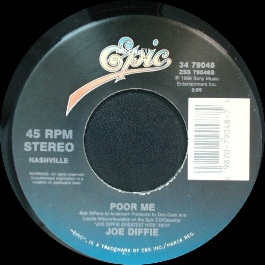 Joe Diffie - Texas Size Heartache / Poor Me side B