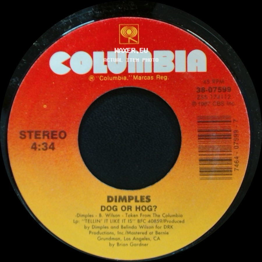 Dimples - Dog Or Hog? / I Can't Live With Or Without You side A