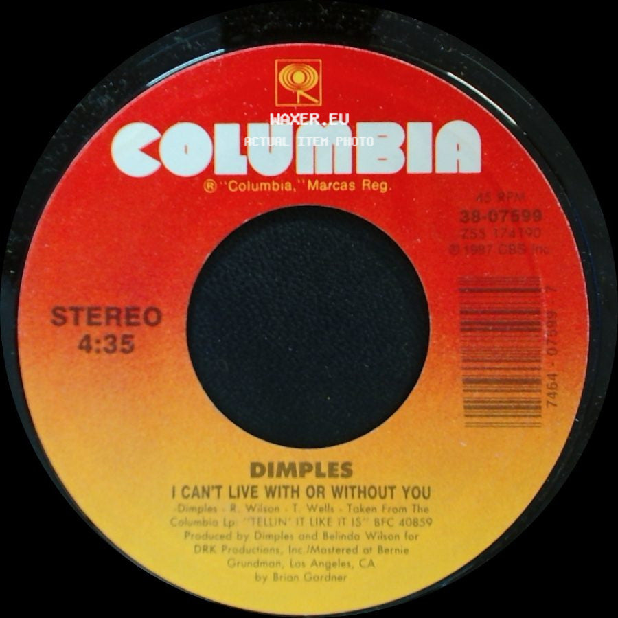 Dimples - Dog Or Hog? / I Can't Live With Or Without You side B
