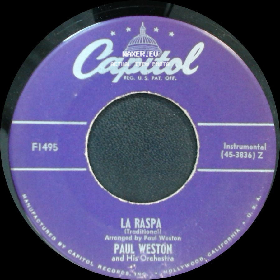 Paul Weston And His Orchestra - The Hot Canary / La Raspa side B