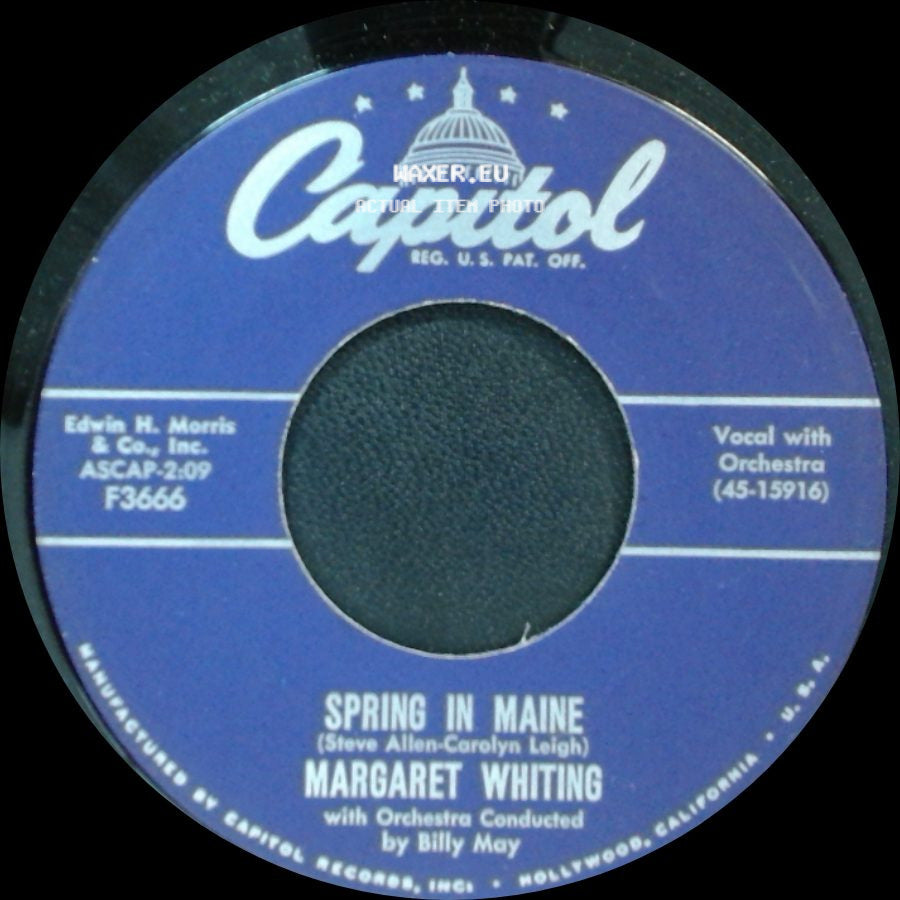 Margaret Whiting - Tippy-Toe / Spring In Maine side B