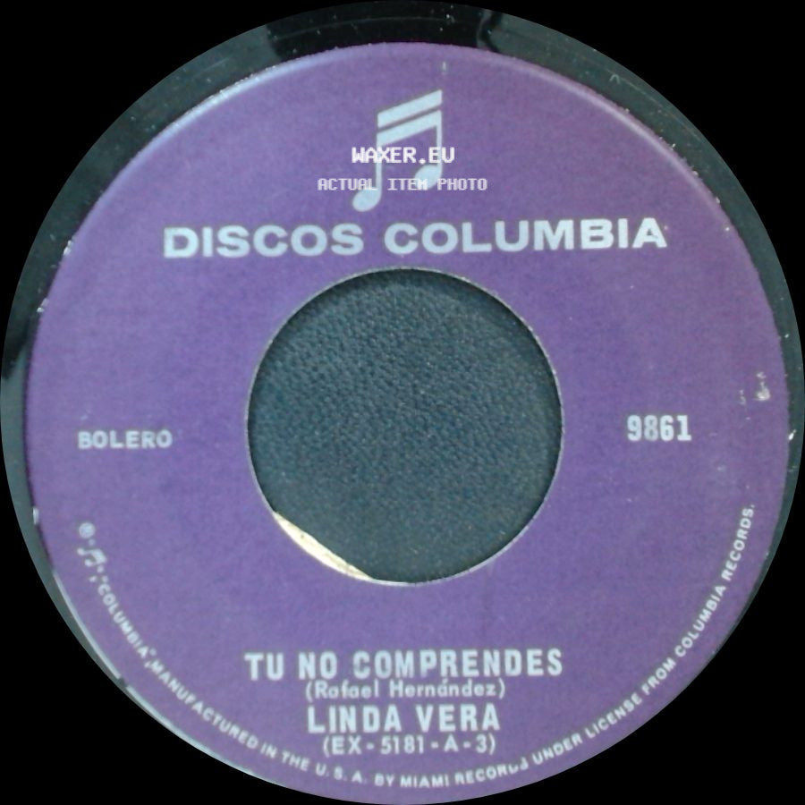 Linda Vera - Perfume De Gardenias / Tu No Comprendes side B