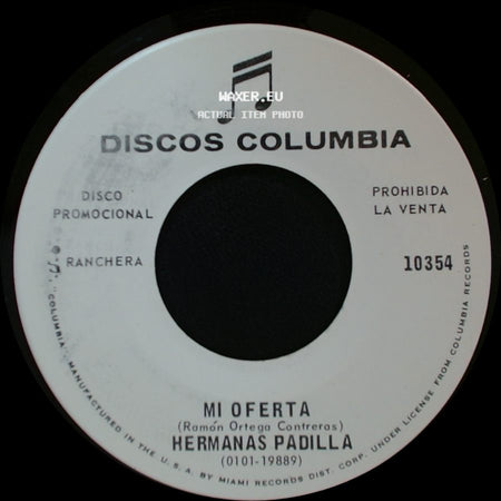 Hermanas Padilla - Mi Oferta / Almas Engañadas side A