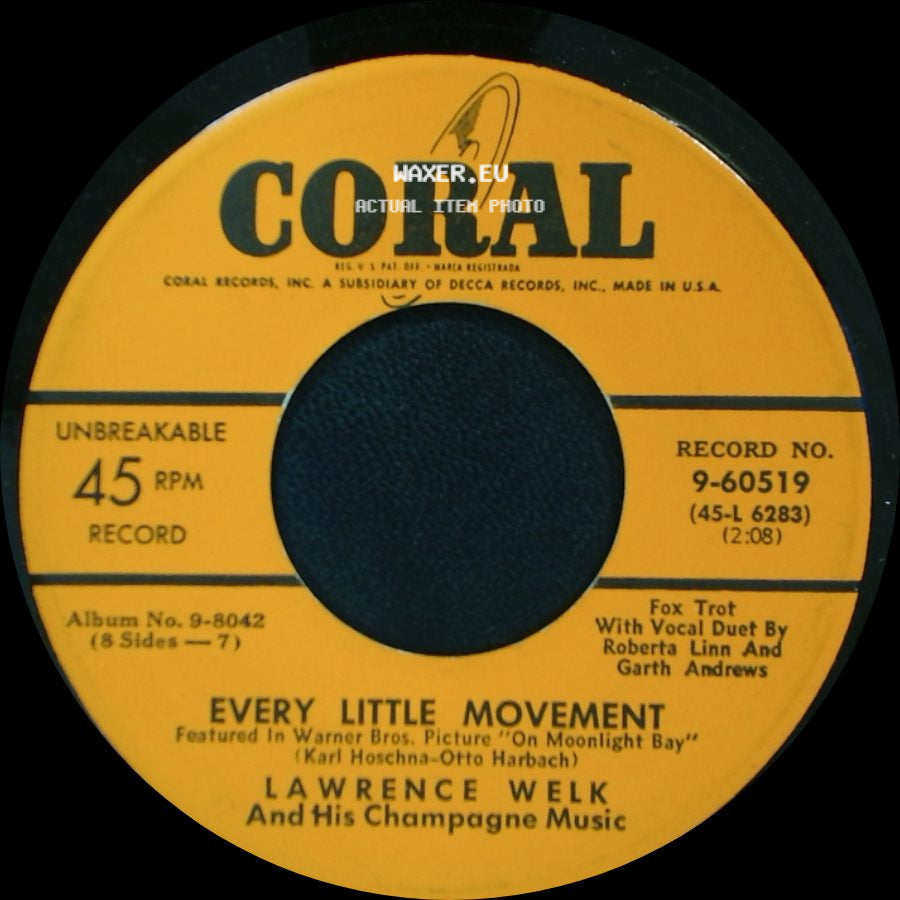 Lawrence Welk And His Champagne Music - Till We Meet Again / Every Little Movement side B