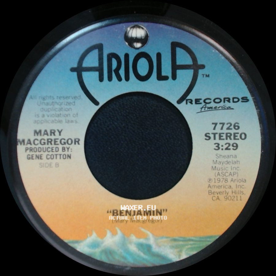 Mary Macgregor - "The Wedding Song (There Is Love)" / Benjamin side B