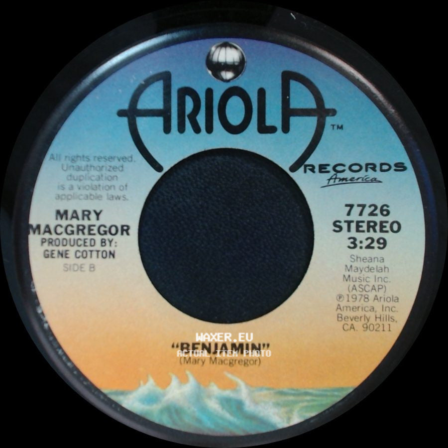 Mary Macgregor - The Wedding Song (There Is Love) / Benjamin side B