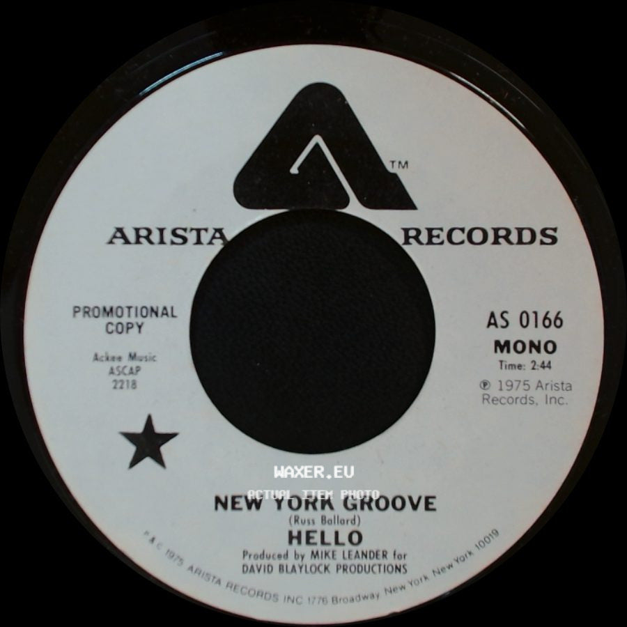 Hello - New York Groove / New York Groove side A