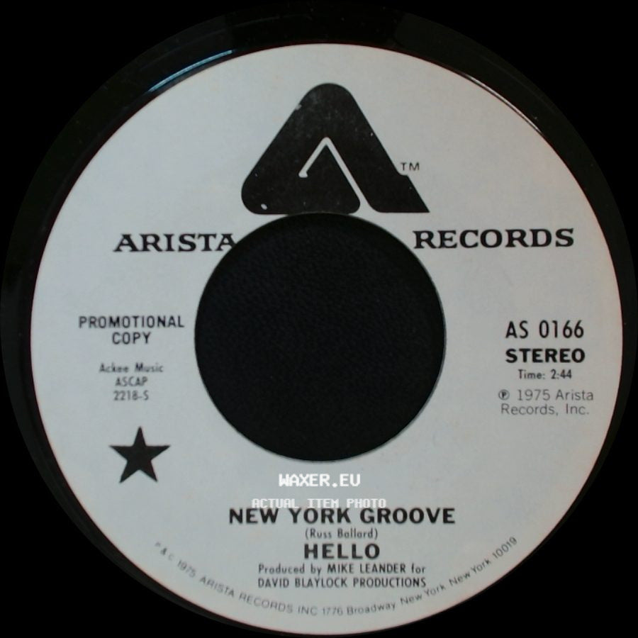 Hello - New York Groove / New York Groove side B