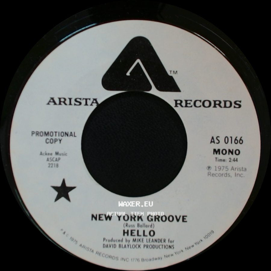 Hello - New York Groove / New York Groove side A